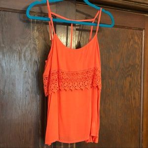 Skies are Blue coral tank top